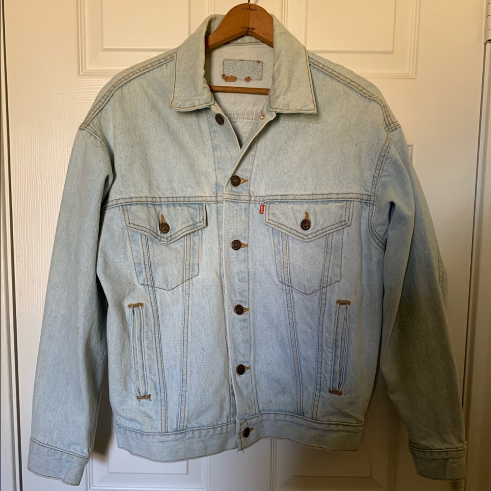 Levi’s, vintage blue jean jacket.